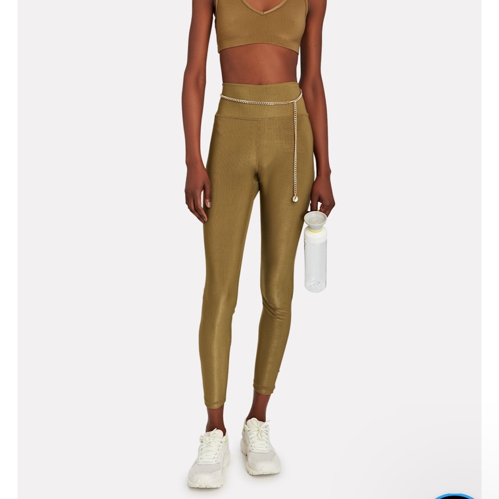 NWT WeWoreWhat leggings with gold chain - S